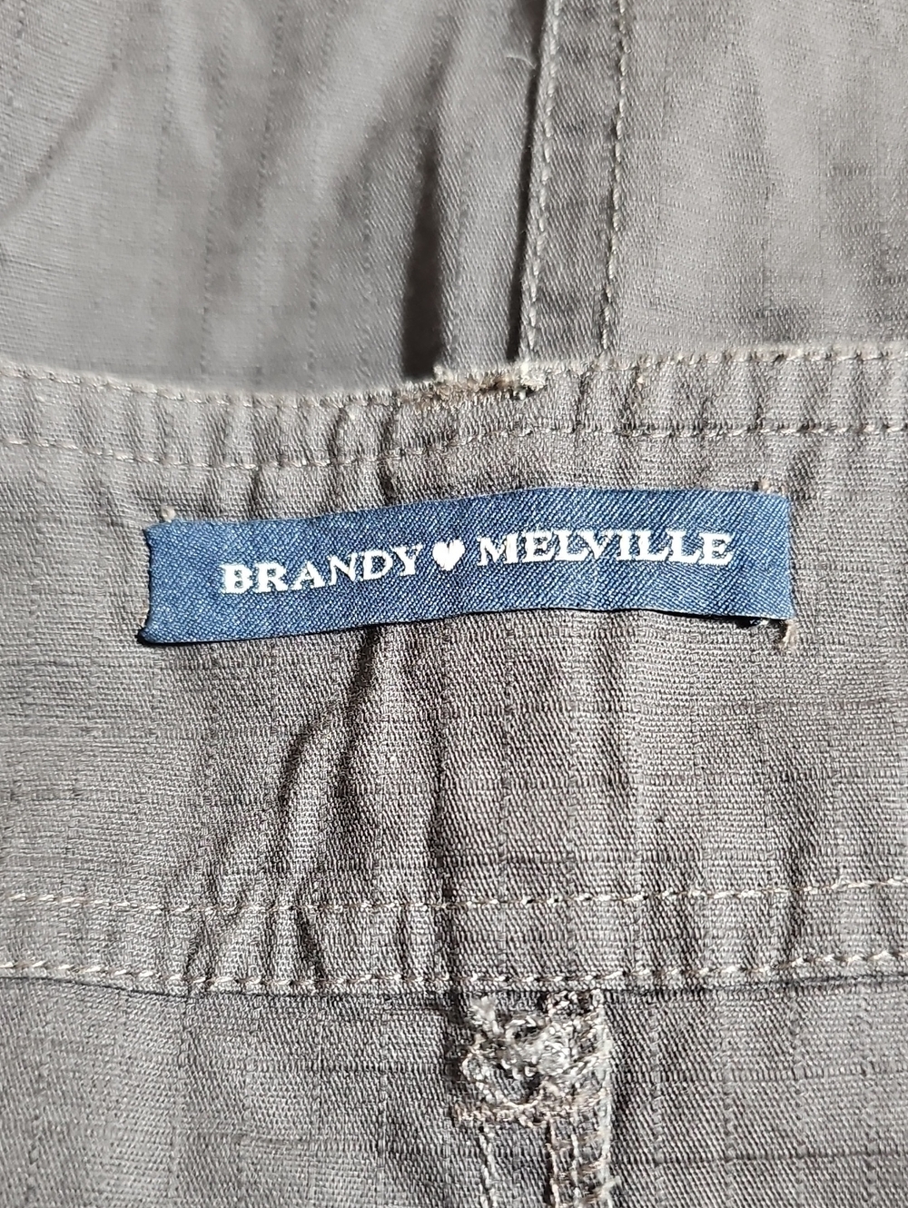 Brandy Melville Cargo Midi Skirt Charcoal Ripstop Utility Gorpcore Slit 30 Waist - Picture 6 of 8